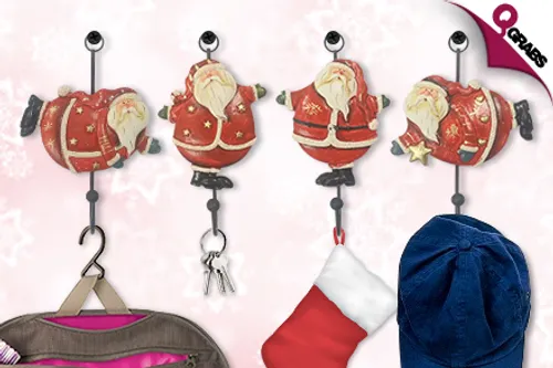 From QR19 Decorate for the Holidays with Hanging Dolls OR Snowmen / Santa Wall-Mounted Hooks - Both Cheerful & Useful! (Up to QR59 Value)